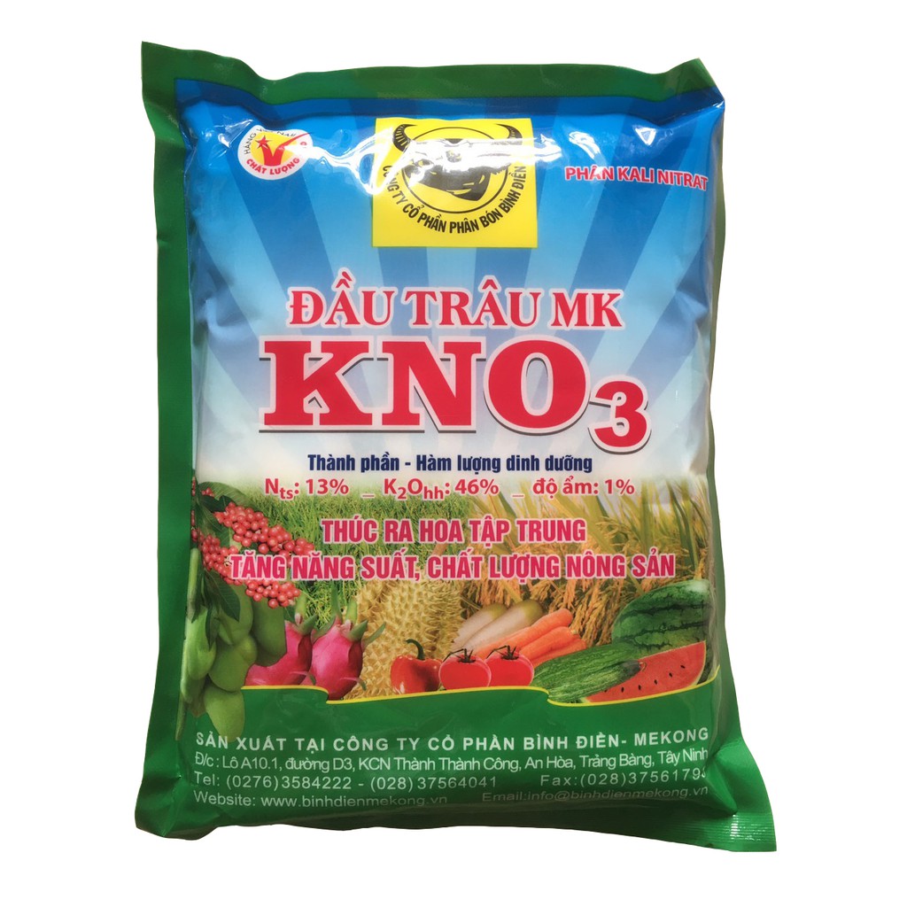 Phân bón đầu trâu Kali trắng cao cấp tăng năng suất và chất lượng nông sản Gói 200g - 1 Kg | Vạn Tín Store