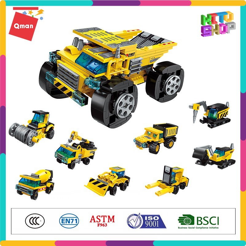 Đồ Chơi Xếp Hình Thông Minh Lego Cho Trẻ Từ 6 Tuổi Qman 1806 - Xe Ô Tô Tải Hạng Nặng 396 Mảnh Ghép