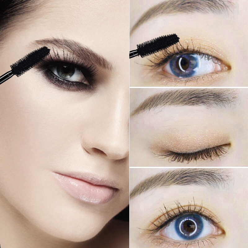 [Hàng mới về] Mascara chải cong dày và dài lông mi sợi tơ 4D nhanh khô chống thấm nước