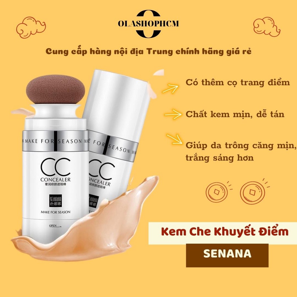 Kem che khuyết điểm dạng thỏi làm sáng hồng da chống nắng trắng hồng mịn màng đầu nấm tiện dụng