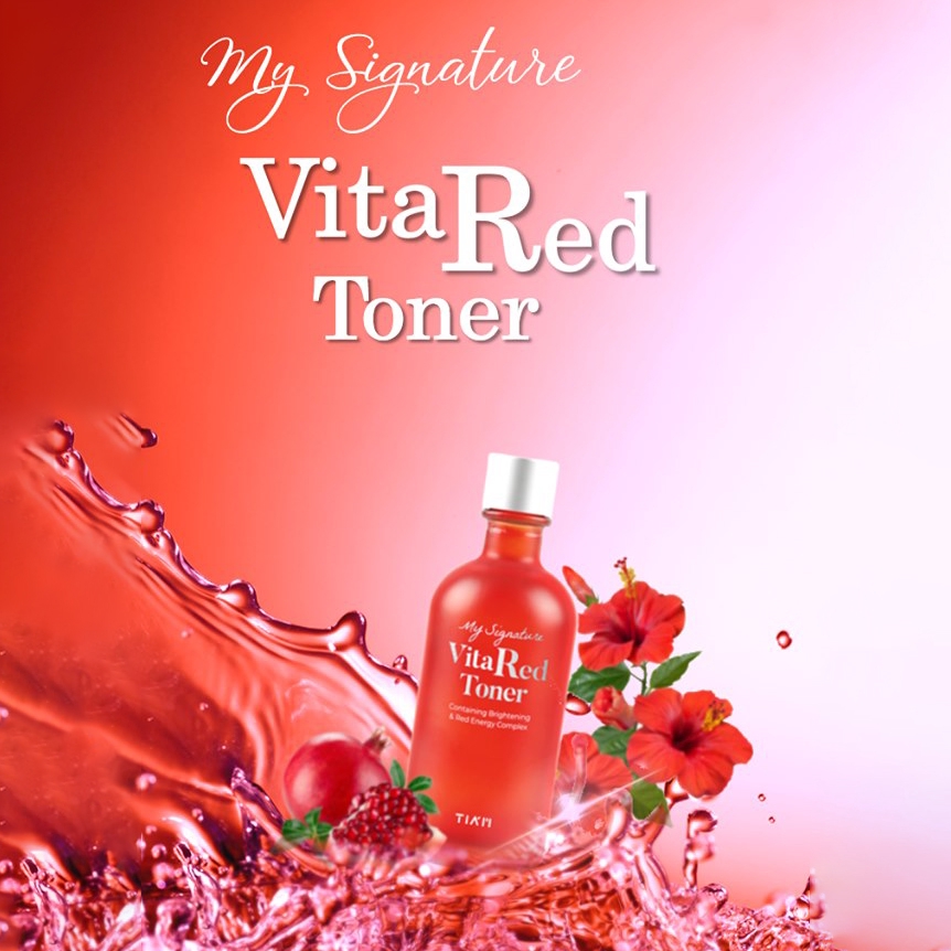 Nước hoa hồng dưỡng trắng , toner se khít lỗ chân lông dành cho mọi Loại da Toners , Tiam My Signature Vita Red 130ml | BigBuy360 - bigbuy360.vn