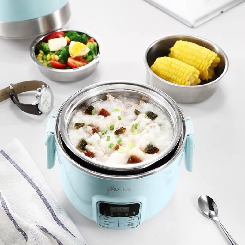 Hộp cơm điện hẹn giờ Bear B20J1 khay inox 304