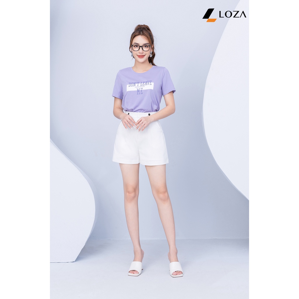 Áo phông in chữ Don't leave me chất liệu Cotton Compact form vừa LOZA - PT702118