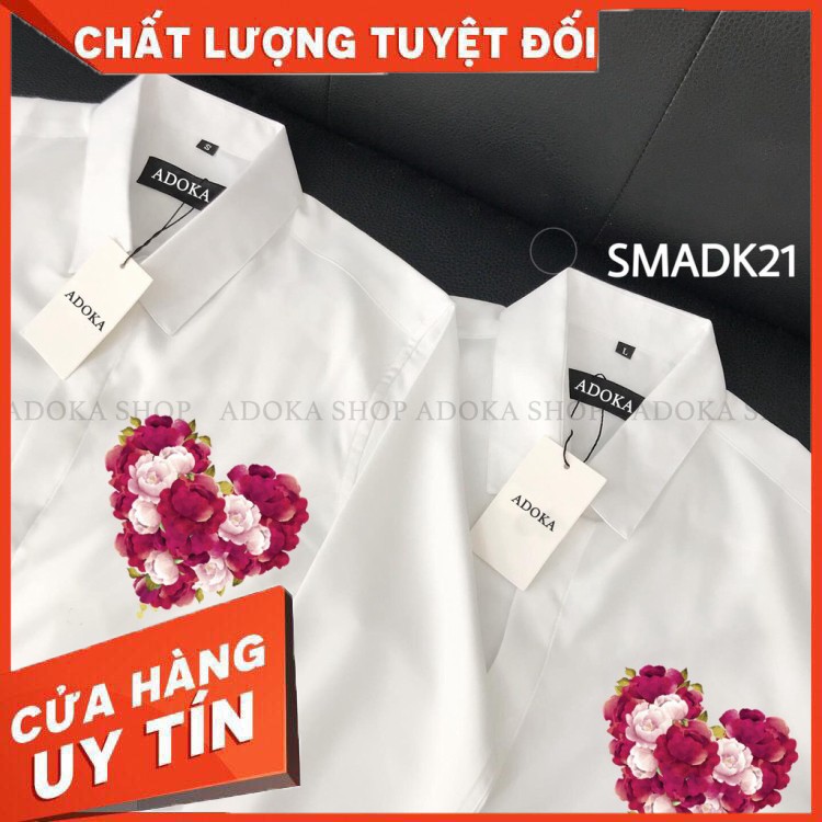 [Mã DONAKM1 giảm 10k đơn 100k ] Áo Sơ Mi Nam Nữ Đồ Đôi Dài Tay Hot Trend In Mẫu Tình Yêu Và Họa Tiết.Áo cặp D4. Đợt 1 | BigBuy360 - bigbuy360.vn