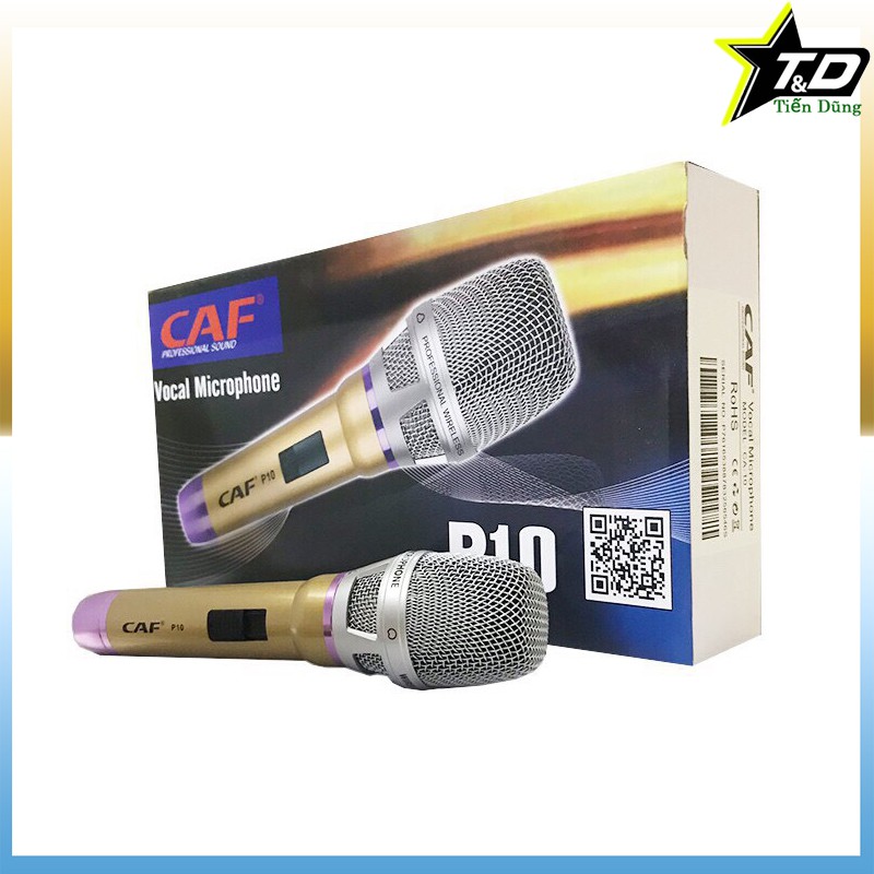 Mic karaoke CAF P10 dòng có dây dài 7m loại dây dẻo chân cắm 6.5- Micro có dây cao cấp P10