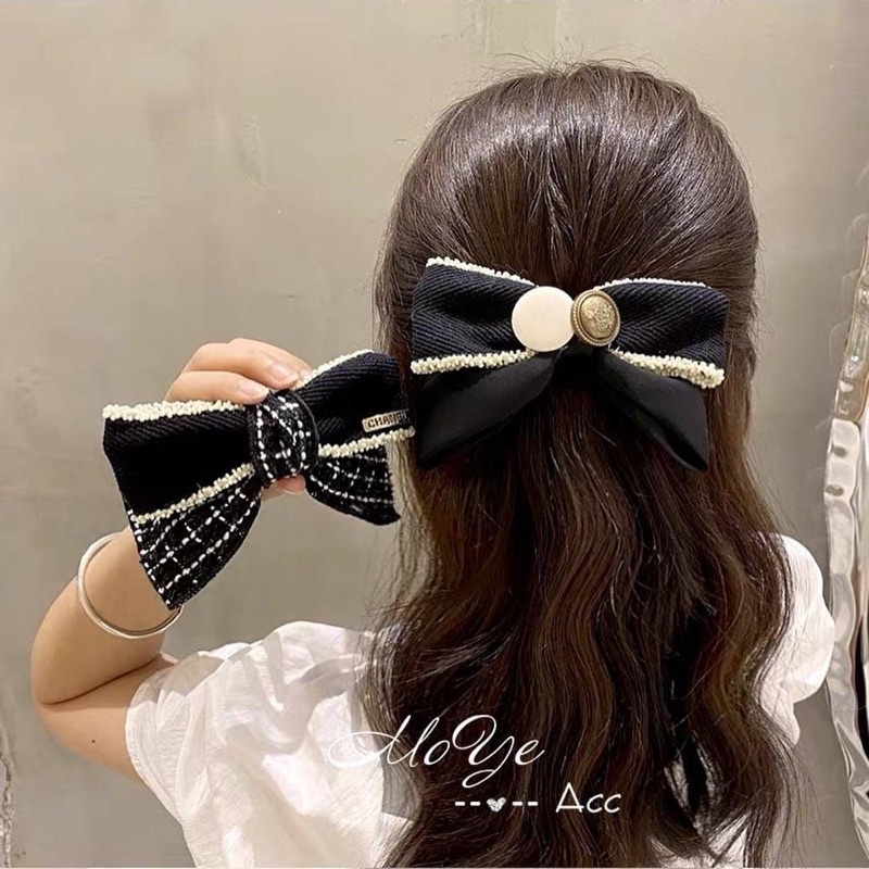 Kẹp tóc nơ phối tiểu thư