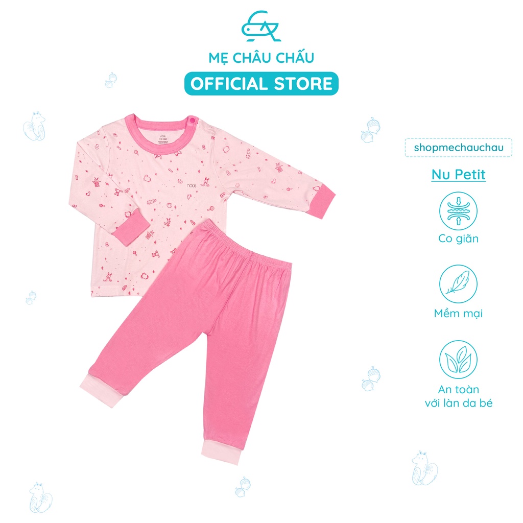 Bộ Quần Áo Dài Tay Nous Cài Vai Dài, Nu Petit - Nu Doux (Size 12-18 Đến 18-24 Tháng)