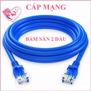 CÁP MẠNG bấm sẵn 2 đầu dây xanh đủ loại 1.5m-3m-5m-10m-15m-20m - Cable Lan Zin UTP Cat 5E