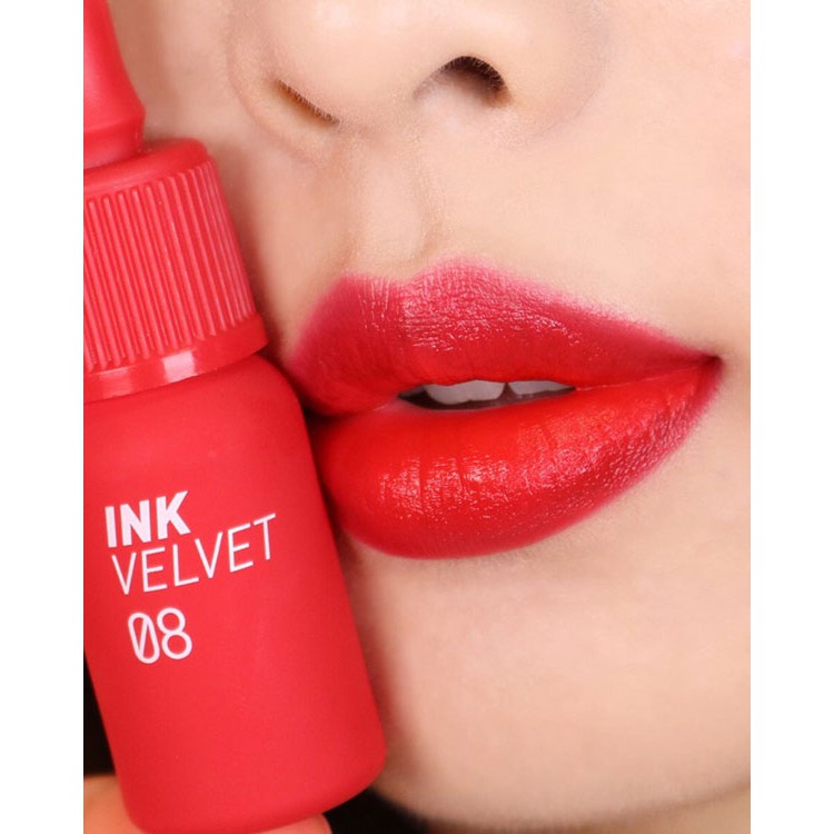 [Mẫu 2019] Son Kem Lì Peripera Ink Velvet Lip Tint #08_Sellout_Red : Màu đỏ hồng.