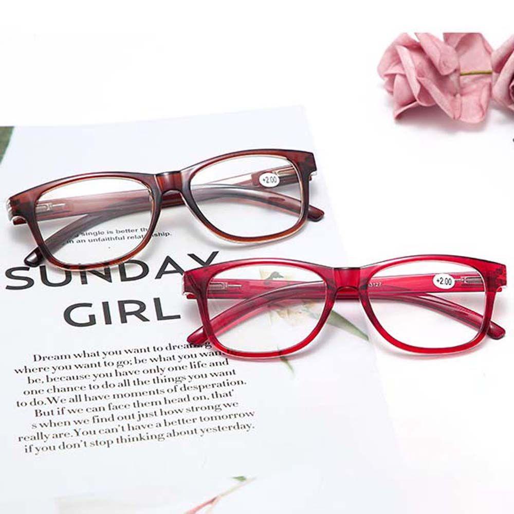 JARRED Kính Đọc Sách Gọng Vuông Màu Nâu Đen Dành Cho Nam Và Nữ