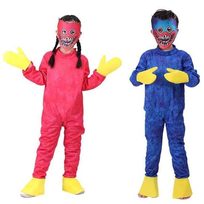 Bộ hóa trang Nhân Vật Huggy Wuggy Poppy Playtime cho bé chơi Halloween No 7194 - No 7195