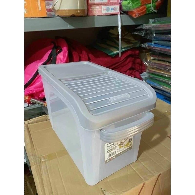 Thùng đựng gạo thông minh 10 đến 25kg nắp trượt gấp gọn tiện lợi