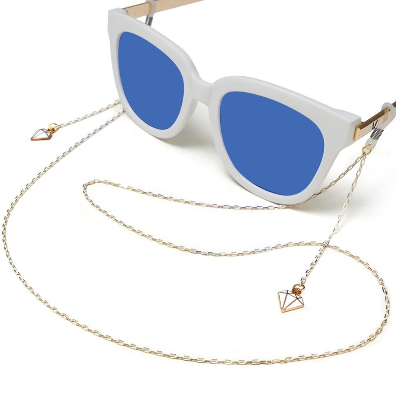 Dây Xích Kim Loại Màu Vàng Trắng/Đen Đeo Mắt Kính