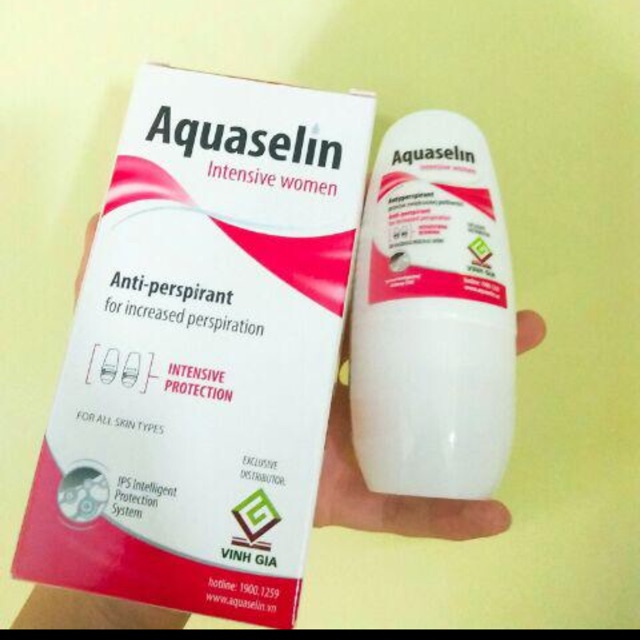 Lăn trị hôi nách  Aquaselin 50ml ( nữ da nhiều mồ hôi )