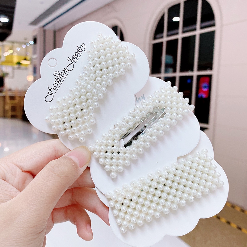 Kẹp Tóc Đính Ngọc Trai Giả Dễ Thương Cho Nữ