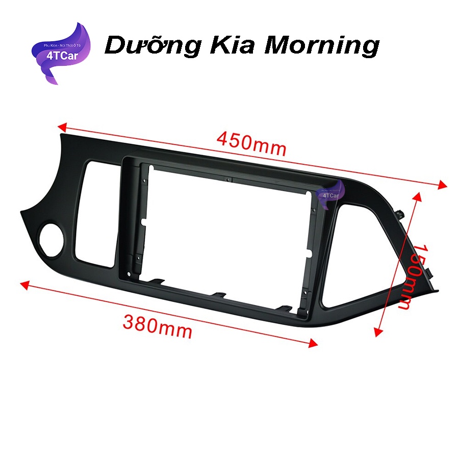 [Mã LIFEAUMAY giảm 10% tối đa 30k đơn 150k] Mặt dưỡng Kia Morning 2011-2019 (9 inch)