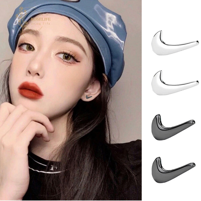 【Kifli】Hoa tai đinh tán kiểu thương hiệu hợp xu hướng đơn giản phong cách đường phố dành cho nam và nữ