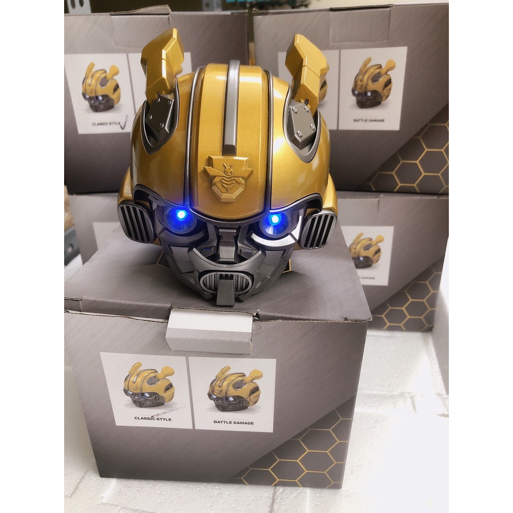 Loa bluetooth Bumblebee Transformer, Mắt Có Đèn Led Xanh, Thiết Kế Độc, Âm Thanh Hay