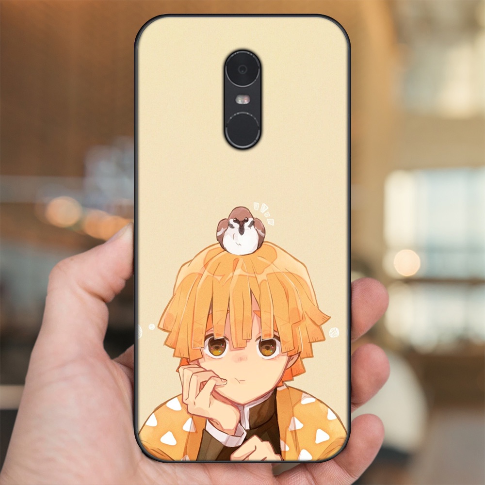 Ốp lưng Xiaomi Redmi Note 4, Note 4x viền đen in hình Zenitsu Kimetsu no Yaiba