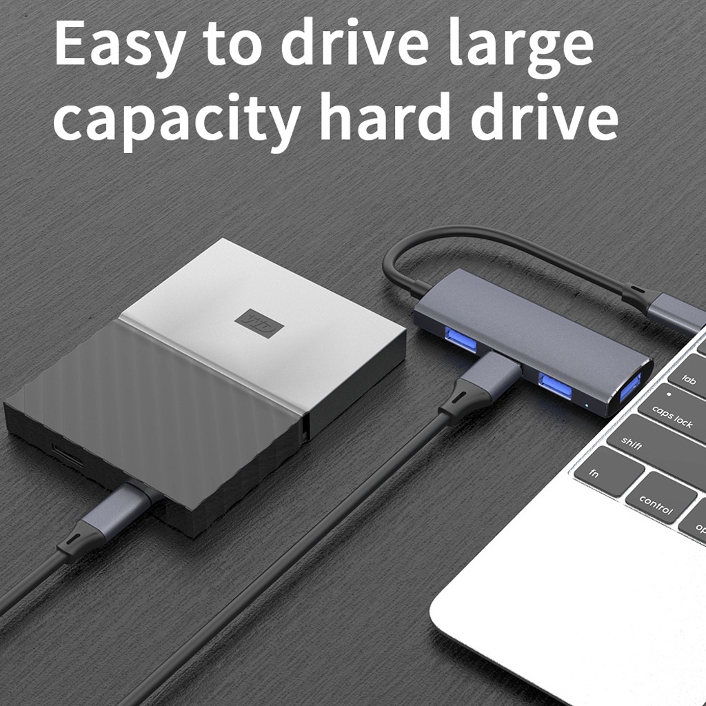 Cáp chuyển đổi usb type c sang hub usb 3.0 4 cổng - HUB USB Type c to 4 Port USB - Hàng Chính Hãng -4670