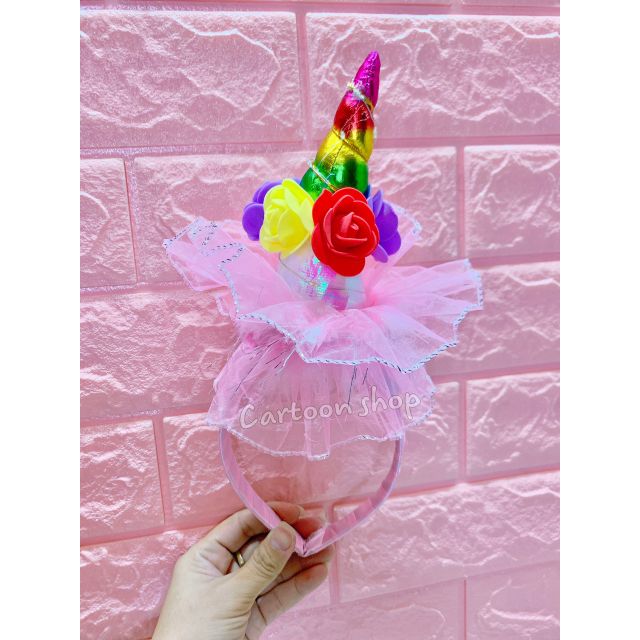 Cái tóc unicorn có đèn dễ thương hóa trang halloween