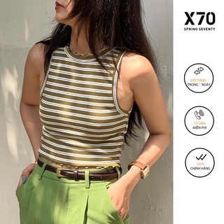 Áo Thun Nữ Croptop Hoạ Tiết Sọc Ngang Thời Trang X70 - 00360093