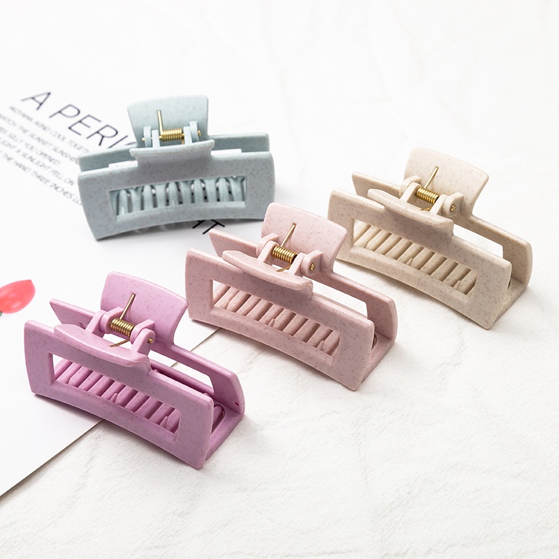 Kẹp tóc càng cua nhựa lúa mạch màu pastel nhẹ nhàng nữ tính K59