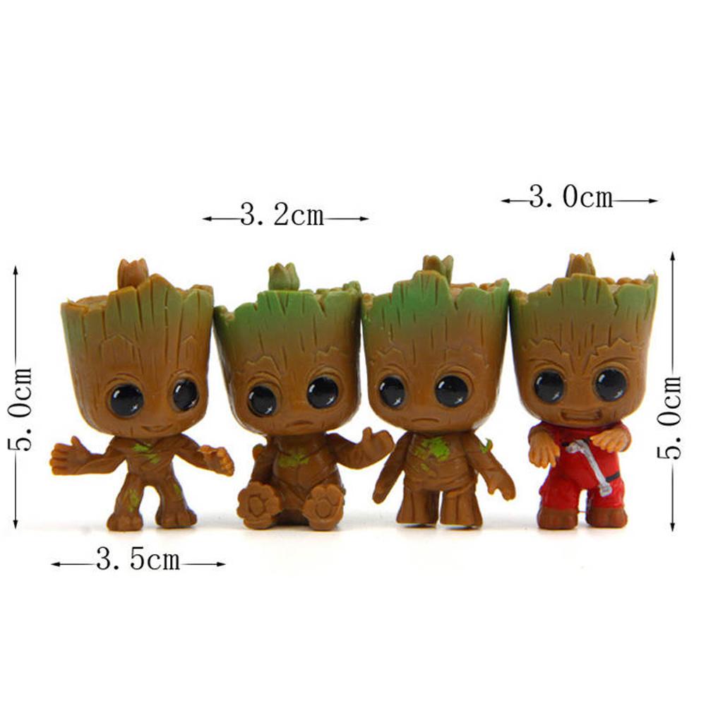 DARNELL Móc Khóa Hình Groot 4 Kiểu Dễ Thương