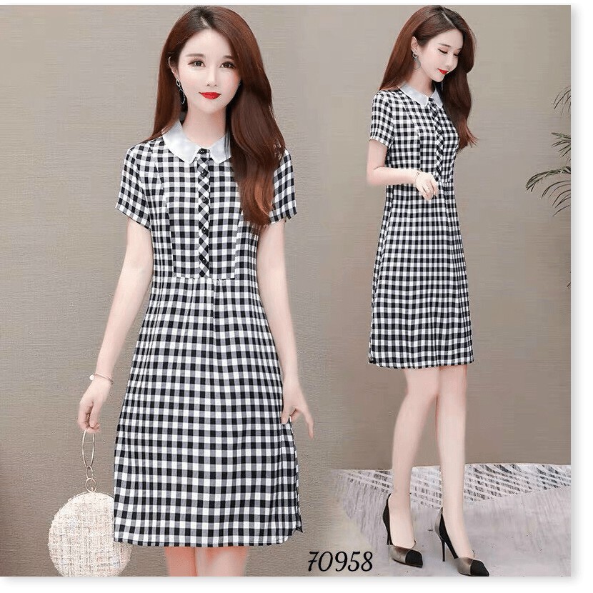 ĐẦM DỰ TIỆC CARO NỮ SIÊU XINH , SANG TRỌNG , QUÝ PHÁI CHO CÁC CHỊ EM LỰA CHỌN HQ FASHION NEW