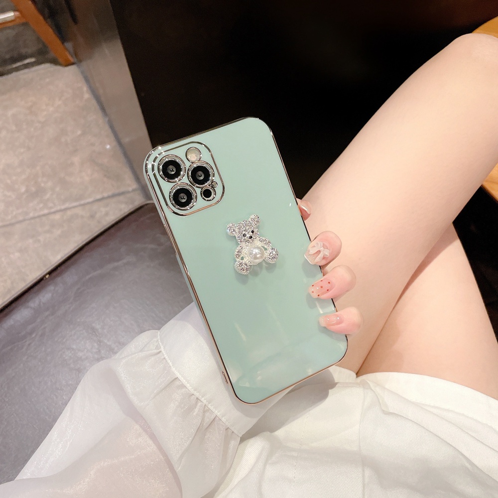 Ốp Điện Thoại Hình Gấu Đơn Giản Cho iPhone 13 11 12 X XR XS max 12promax 13promax 11promax 13 pro 8plus