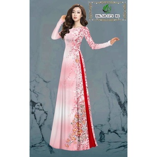 Vải áo dài hoa Hồng