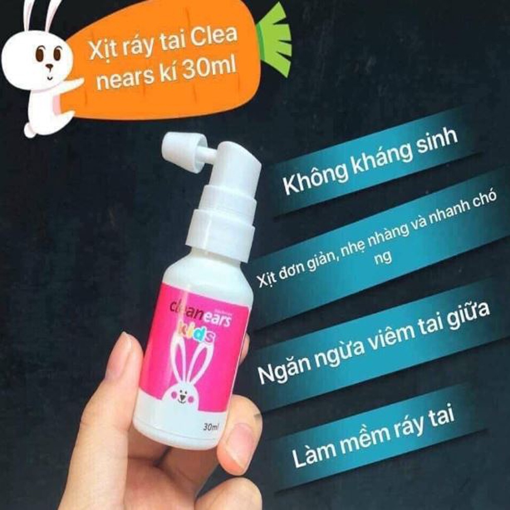 Xịt tan ráy tai Clean Ears Kids 30ml của Úc