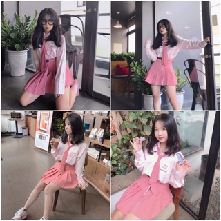 SET HỌC SINH MÀU HỒNG NATTHY STYLE
