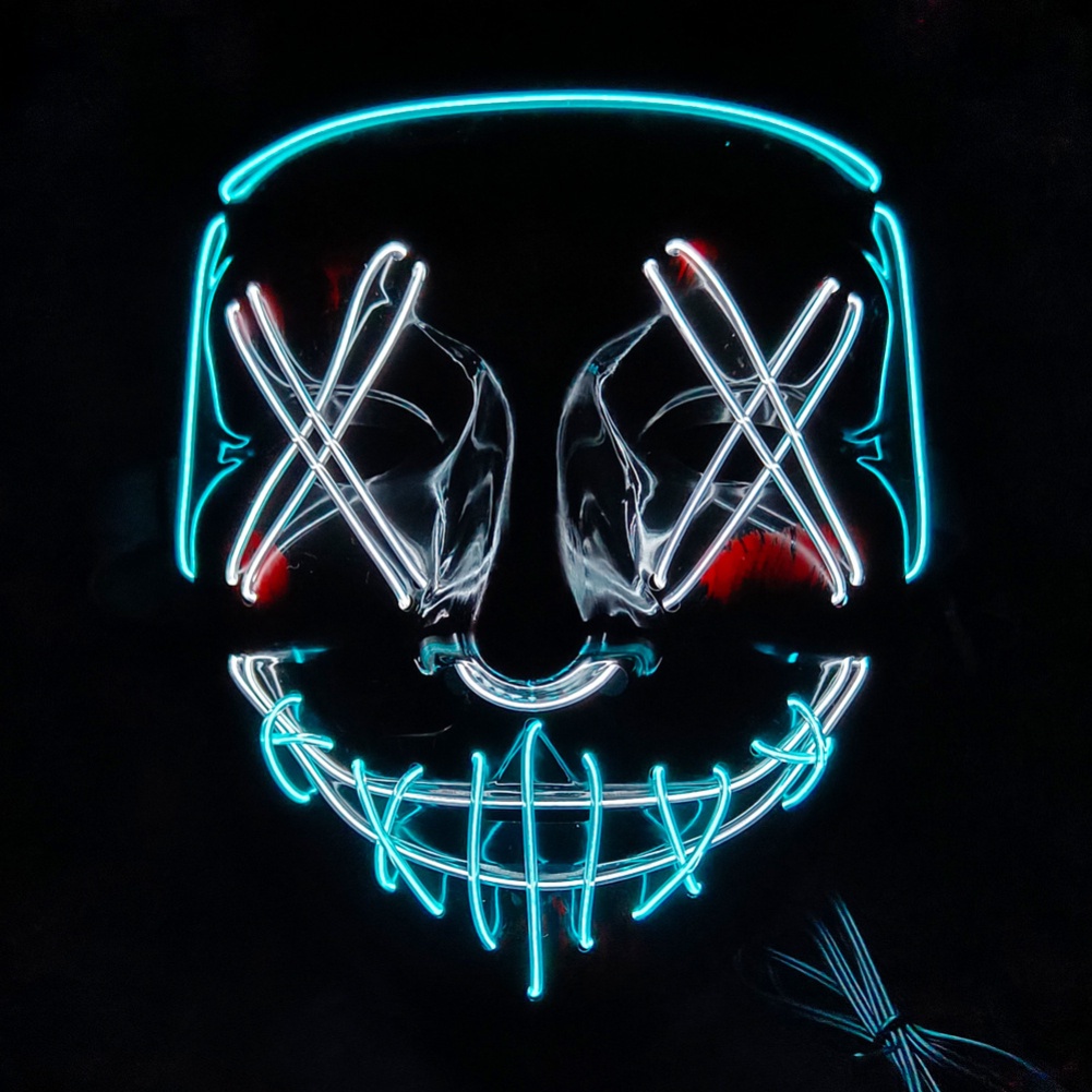 Mặt Nạ Hóa Trang Halloween Hình Kinh Dị Có Đèn LED Phát Sáng Độc Đáo