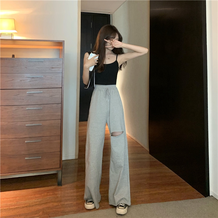 Quần ống rộng dáng dài phong cách Hàn Quốc retro cho nữ | BigBuy360 - bigbuy360.vn