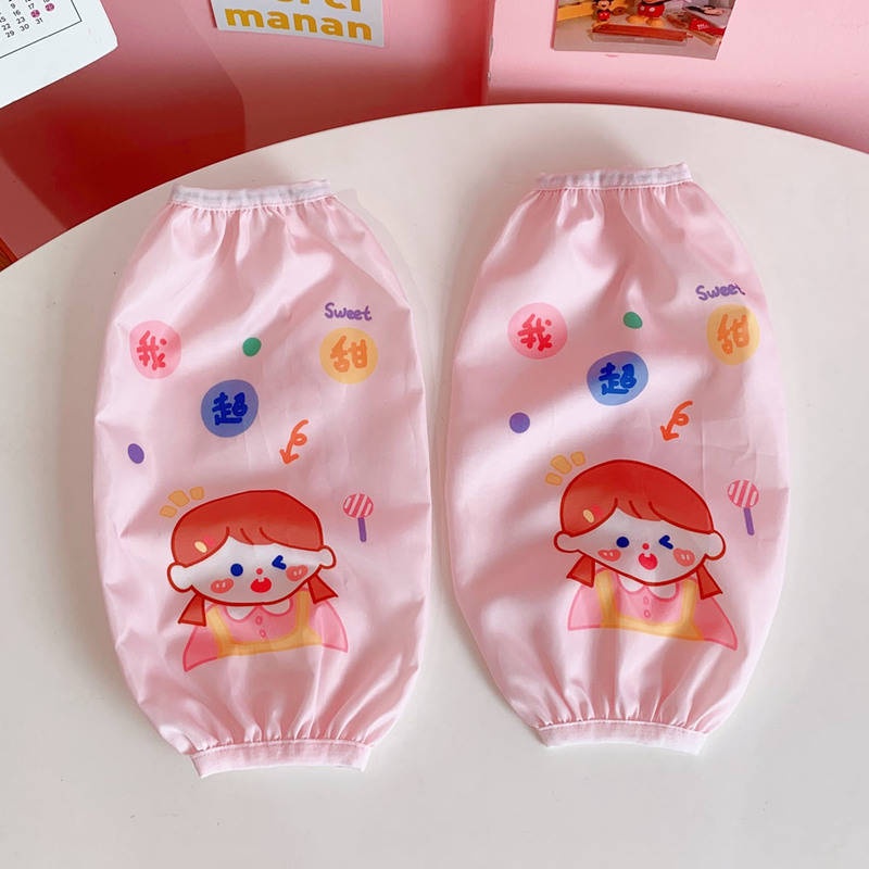 Vải bọc cổ tay áo dài chống bẩn họa tiết hoạt hình dễ thương