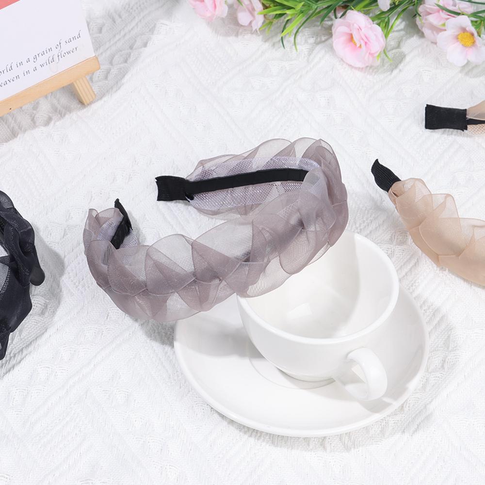 ZAIJIE24 Dây Buộc Tóc Phối Ren Phong Cách Cổ Điển Cho Nữ