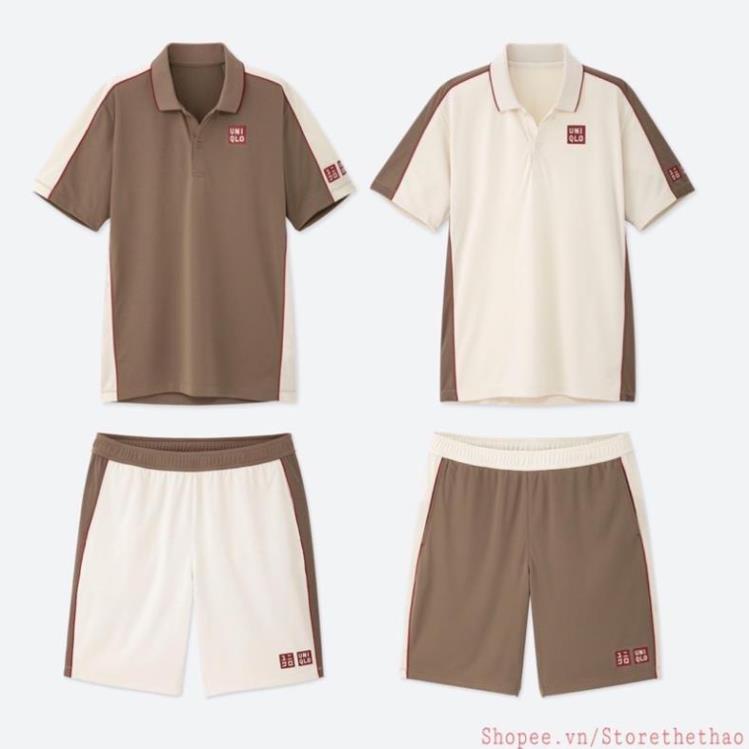 Bộ Quần Áo Thể Thao Nam Uniqlo Tennis Federer Doha Open 🥇 