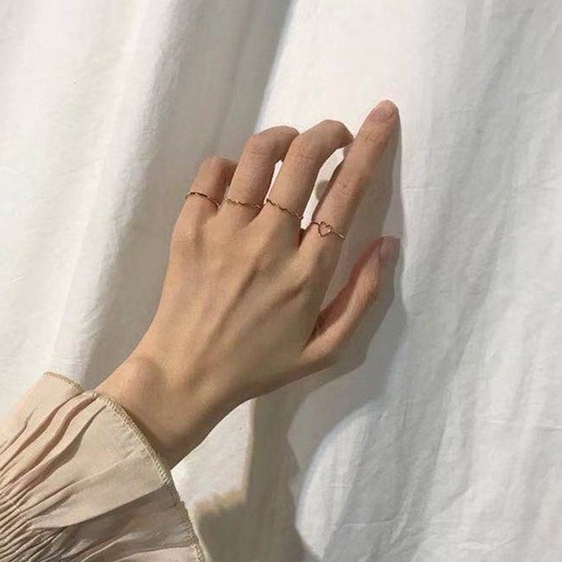 Nhẫn hợp kim phong cách Nhật Bản sang trọng 210807