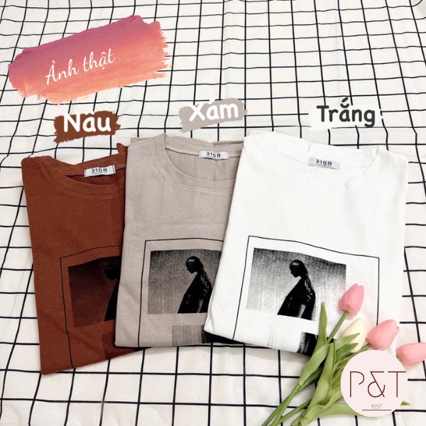 Áo phông, áo thun nam nữ chất nhung tuyết oversize siêu rộng