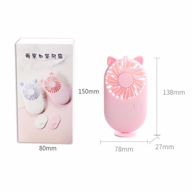 QUẠT CẦM TAY MINI POCKER CÓ ĐẾ DẸP