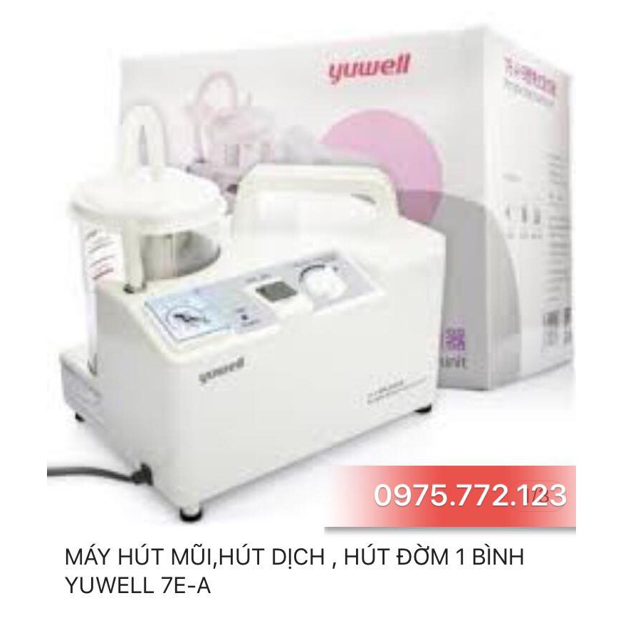 Máy hút dịch mũi, hút đờm 1 bình Yuwell 7E-A (7E A) cho người lớn, trẻ em