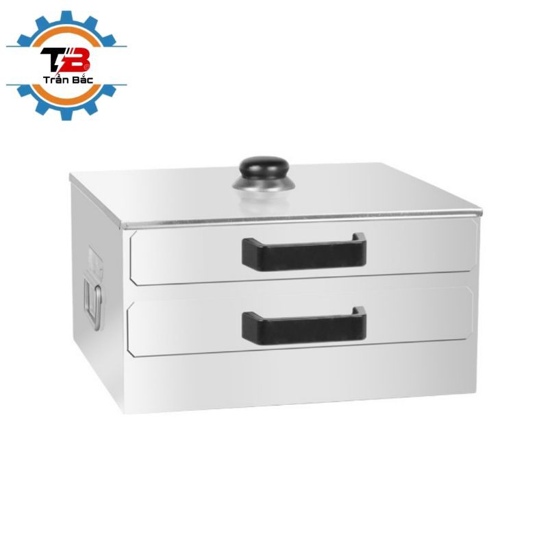 Tủ hấp bánh cuốn 2 tầng inox,khay hấp bánh cuốn,bánh mượt inox(TẶNG KÈM 1KHAY)