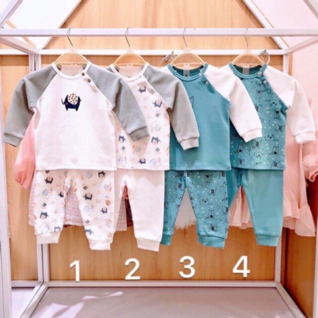 Set 2 áo/ 2 quần raglan bé trai Lullaby