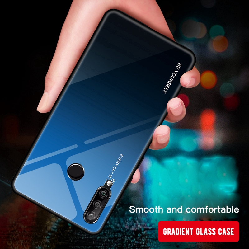 Ốp điện thoại kính cường lực ombre sang trọng cho Huawei Honor 10i 20i View 20 Lite