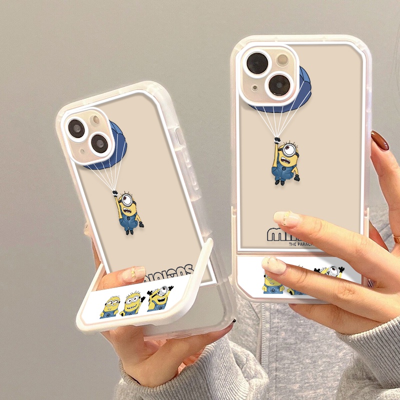 Ốp Điện Thoại TPU Mềm Trong Suốt In Hình Hoạt Hình Có Giá Đỡ Cho IPhone 13 7 8 Plus X XS Max XR 1112 Pro Max SE 2020
