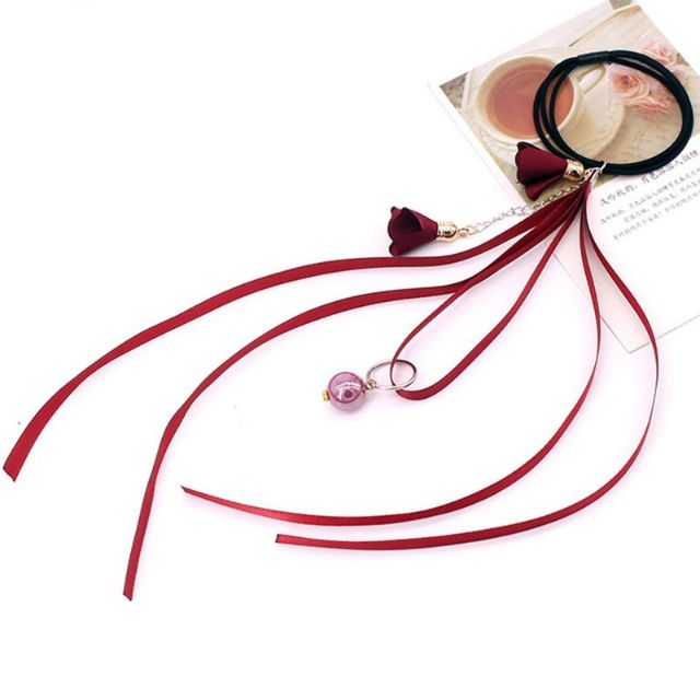 Dây buộc tóc hoa rơi xinh xắn