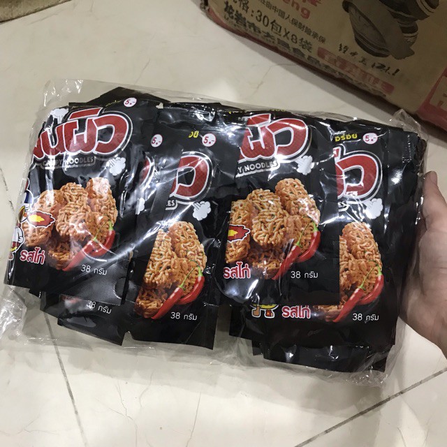 Mì tôm viên Mì tôm gà cay Thái Lan snack 38gMc Food đồ ăn vặt trung quốc