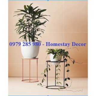 Kệ sắt chân tròn đỡ chậu hoa, cây cảnh chắc chắn đồ dùng trong nhà cửa, ban công, sân vườn, decor, sơn tĩnh điện bền bỉ
