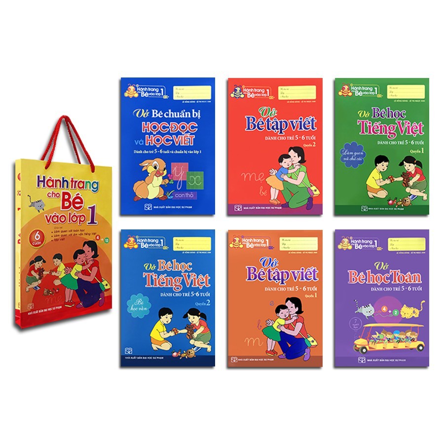 Sách - COMBO: Hành Trang Cho Bé Vào Lớp 1 (Túi 6 Cuốn )
